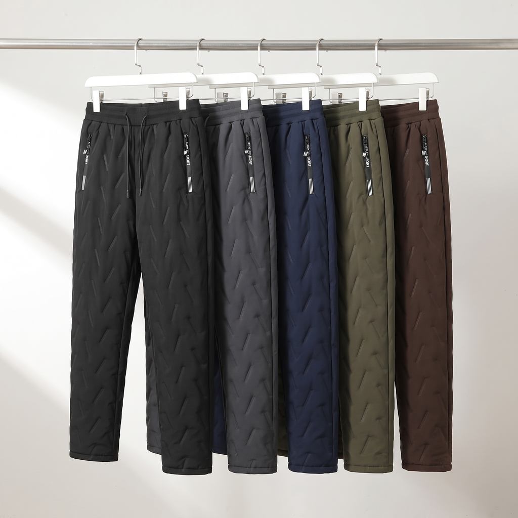 Herren Fleece-gefütterte Jogginghose – Sherpa Thermo-Winterhose