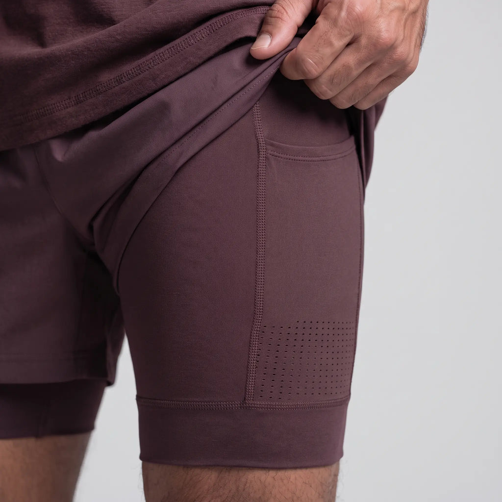 Herren Laufshorts 2-in-1 – mit Innenslip, Handytasche und Reißverschluss