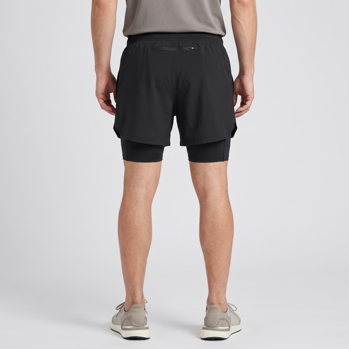 Herren Laufshorts 2-in-1 – mit Innenslip, Handytasche und Reißverschluss