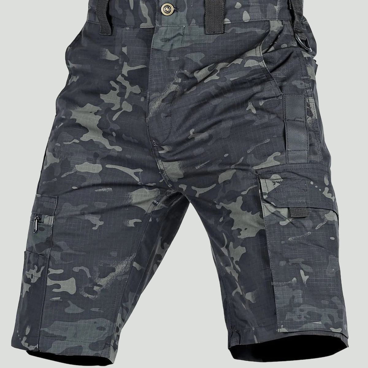 Herren Ripstop-Cargoshorts – Reißverschlusstasche, lang