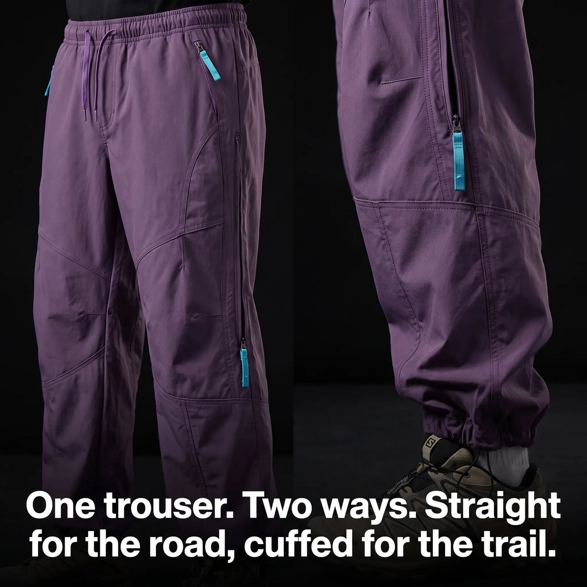 Wanderhose weites Bein – wasserabweisende Softshell-Gehhose