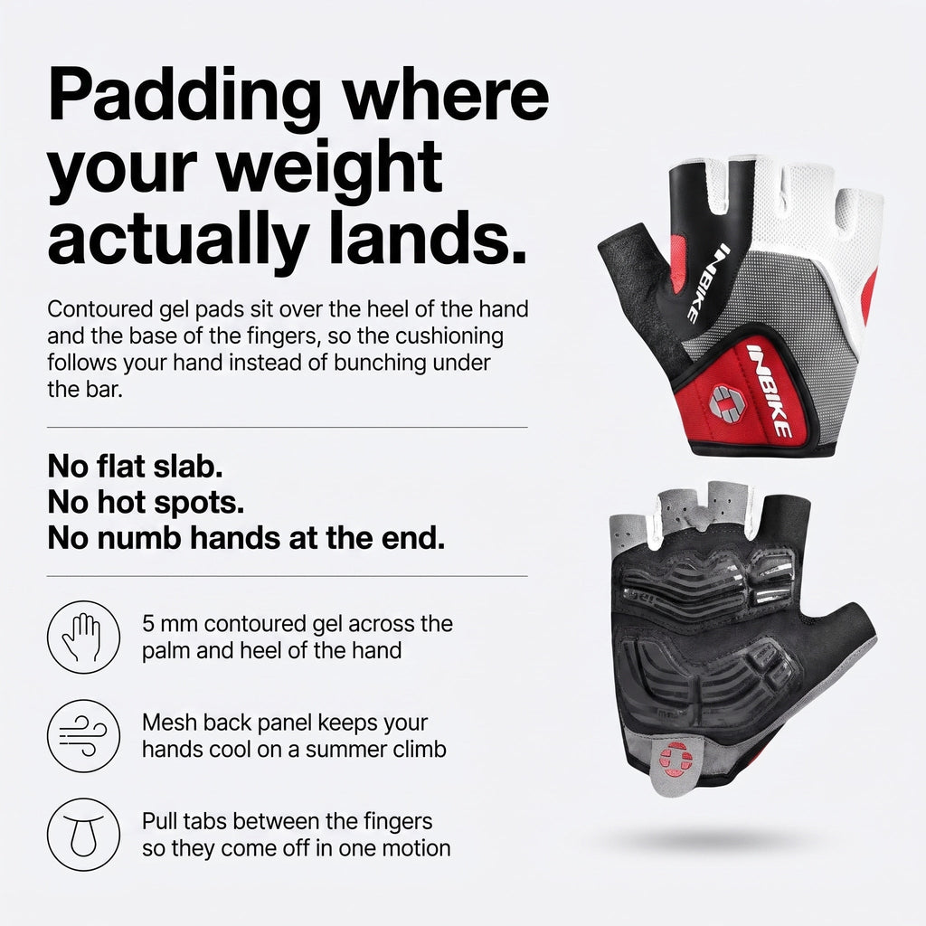Atmungsaktive Radhandschuhe – Gel-Grip mit Reflexstreifen