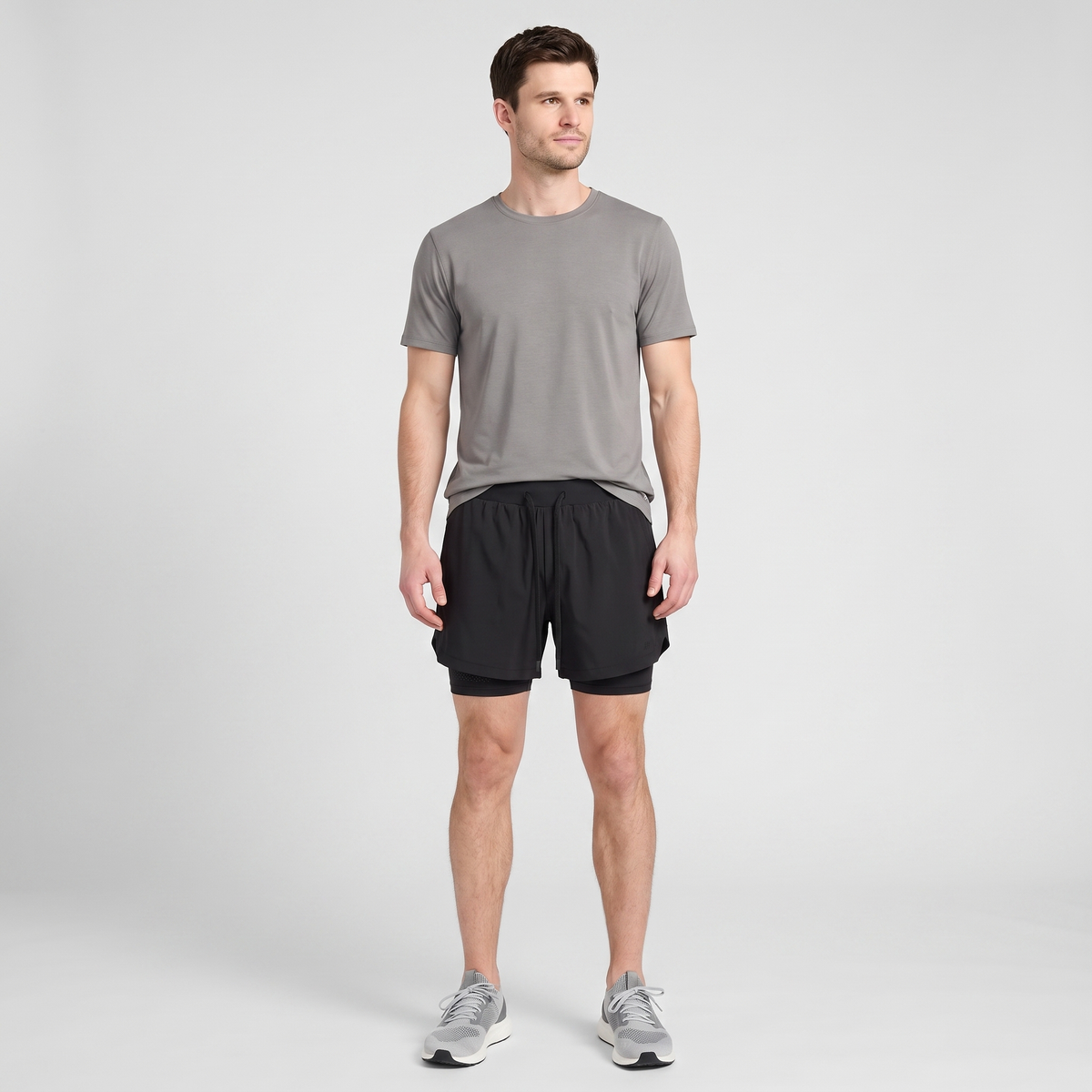 Herren Laufshorts 2-in-1 – mit Innenslip, Handytasche und Reißverschluss