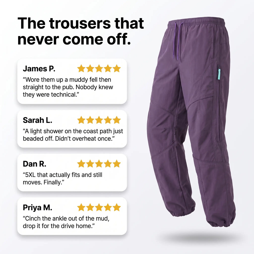 Wanderhose weites Bein – wasserabweisende Softshell-Gehhose