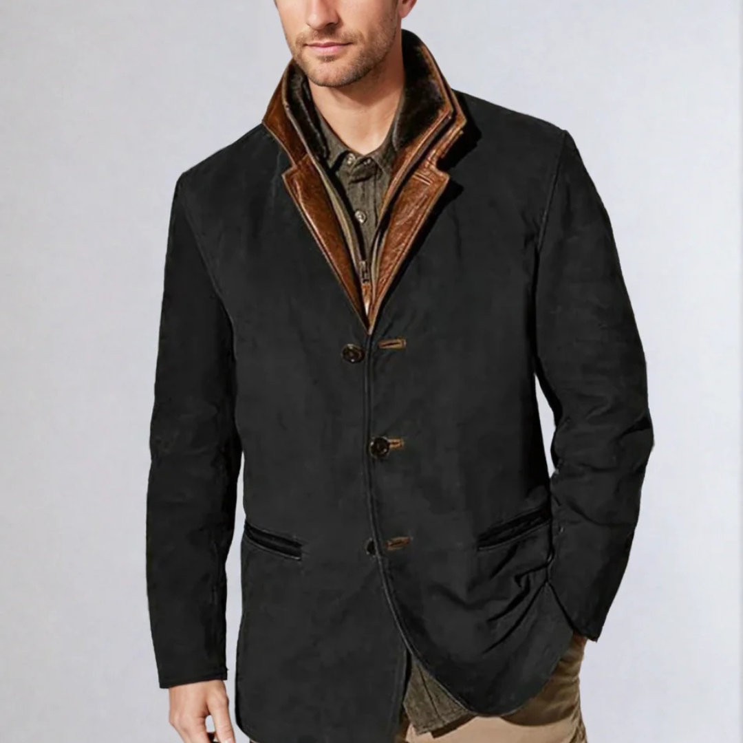 Lederjacke Herren Vintage mit Futter & Tailored Fit – Classic Rider