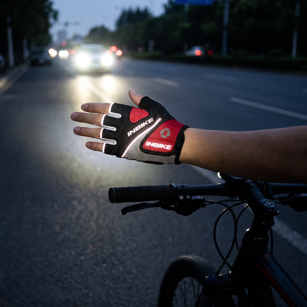 Atmungsaktive Radhandschuhe – Gel-Grip mit Reflexstreifen