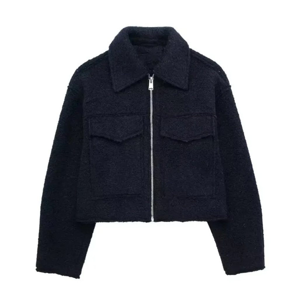 Mantel Damen mit Reißverschluss & Brusttaschen – NordVell Classic Jacket