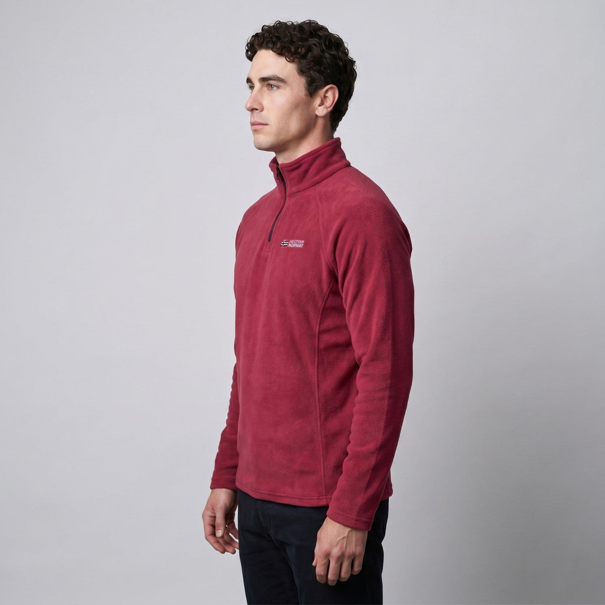 Herren Quarter-Zip Thermo-Fleece – atmungsaktiver Midlayer