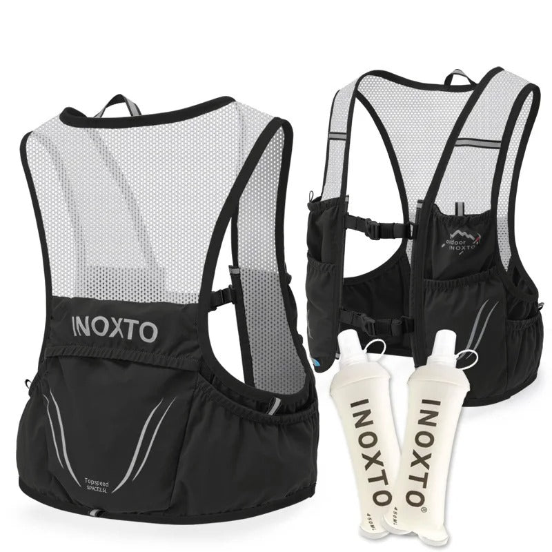 Trail-Running-Weste – leichtes Trinksystem mit Soft Flasks