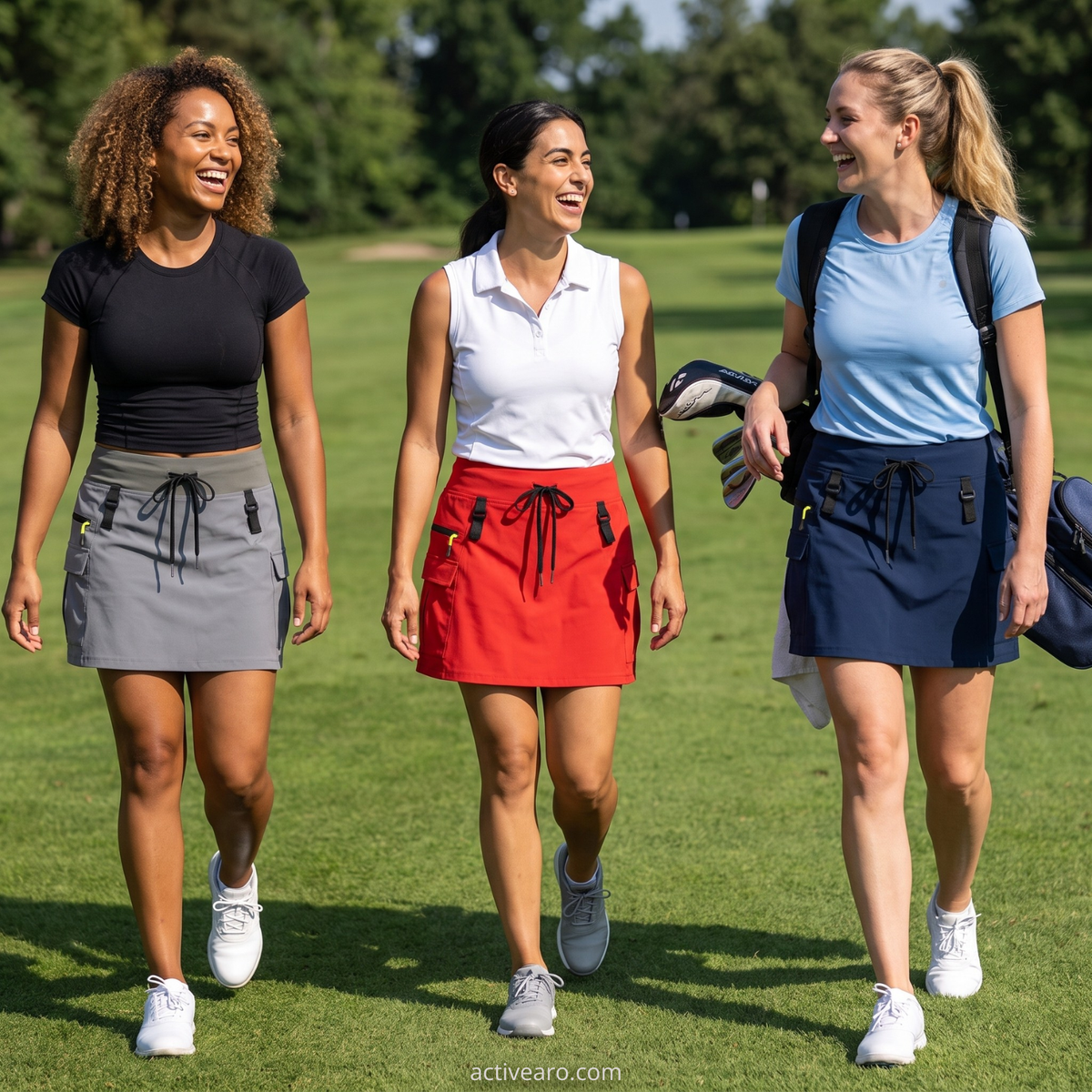 Damen Cargo-Skort mit Taschen – High-Waist, schnelltrocknend