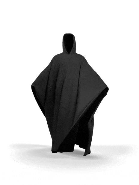 Gewichteter Cape-Hoodie