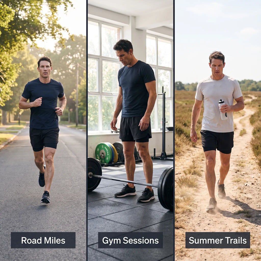 Herren Laufshorts 2-in-1 – mit Innenslip, Handytasche und Reißverschluss