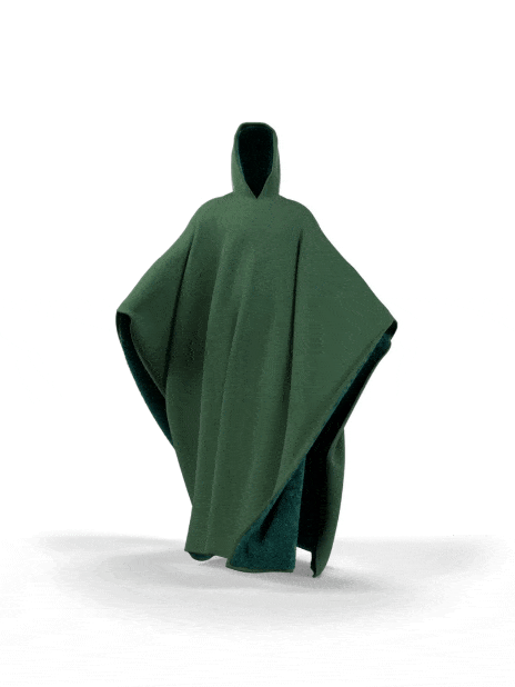 Gewichteter Cape-Hoodie