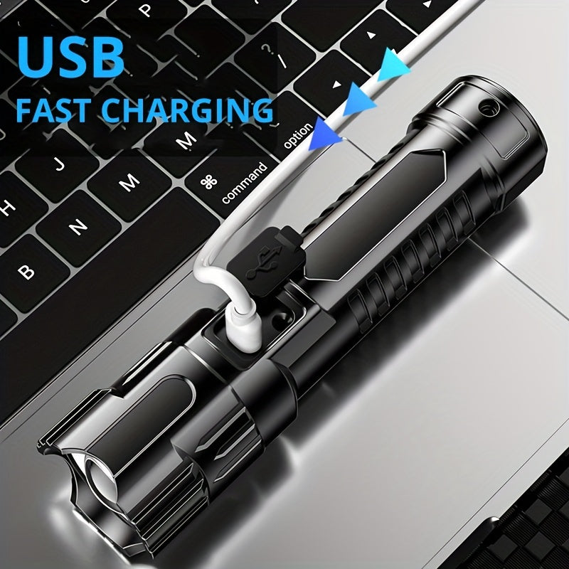 LED-Zoom-Taschenlampe Langstrecke – USB-wiederaufladbar
