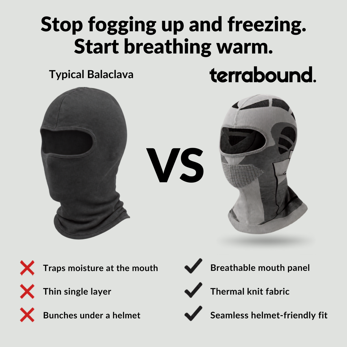 Thermo-Balaclava – atmungsaktives Mundpaneel für Wandern und Radfahren