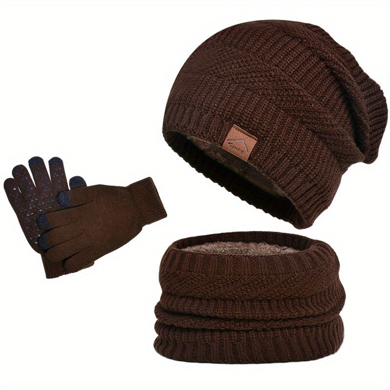 Clinbands - Freizeit Winter Plüsch 3-teiliges Set für Männer