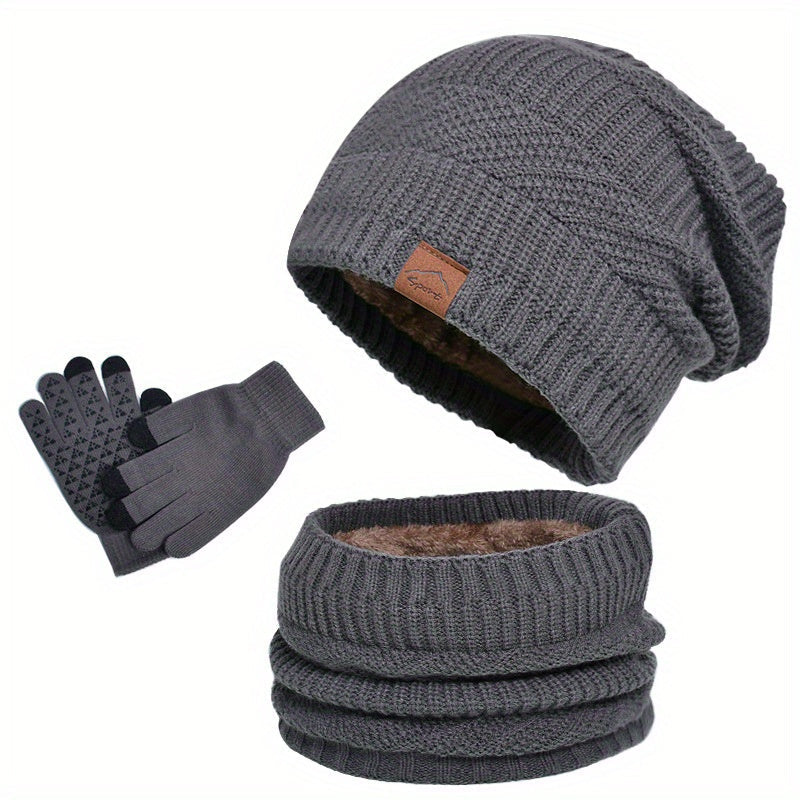 Clinbands - Freizeit Winter Plüsch 3-teiliges Set für Männer