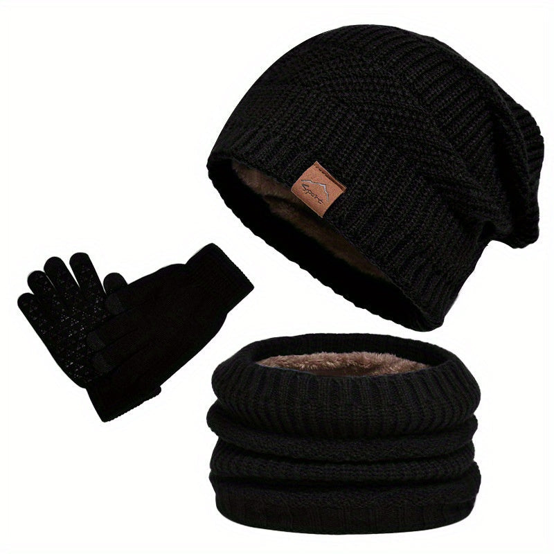 Clinbands - Freizeit Winter Plüsch 3-teiliges Set für Männer
