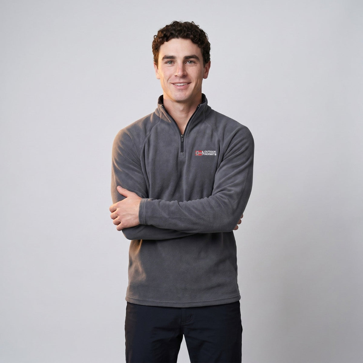 Herren Quarter-Zip Thermo-Fleece – atmungsaktiver Midlayer