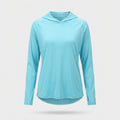 Damen Sonnenhoodie leicht – UPF 50+ UV-Schutzoberteil mit Kapuze