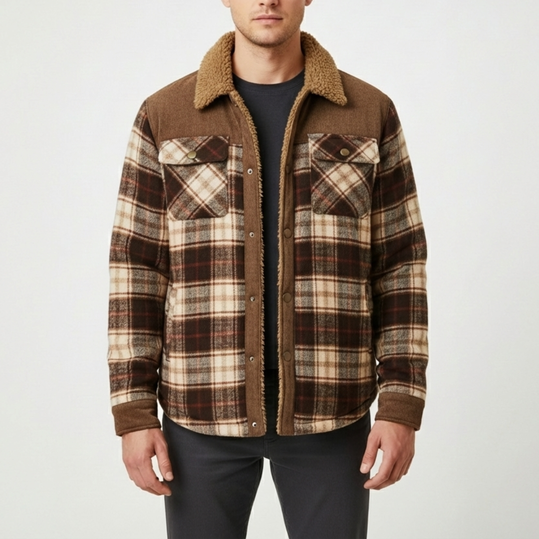 Gefütterte Flanell-Hemdjacke