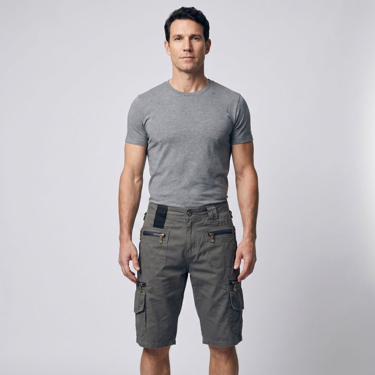 Herren Outdoor-Cargoshorts 10 Taschen – Baumwolle, zum Wandern und Angeln