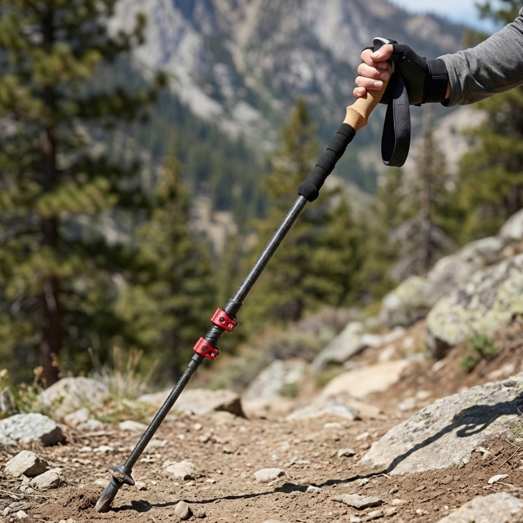 clinbands | TrailMorph Fünfteiliger klappbarer Trekking-Wanderstock