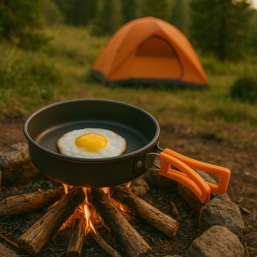 Kochgeschirr Set mit Kessel für Camping & Trekking – KocherSet Plus