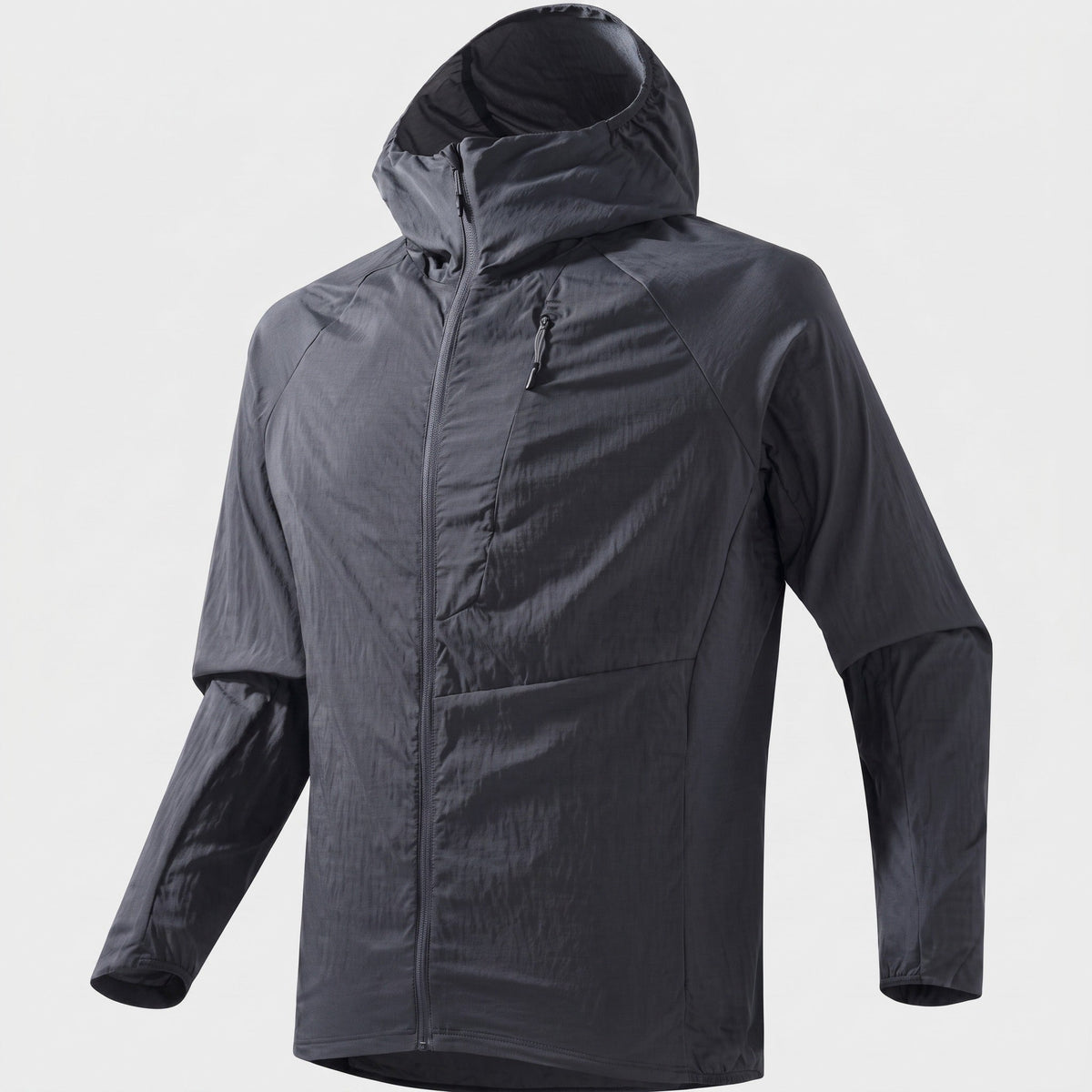 Herren Windbreaker leicht – packbare Jacke mit Kapuze, UPF 50+