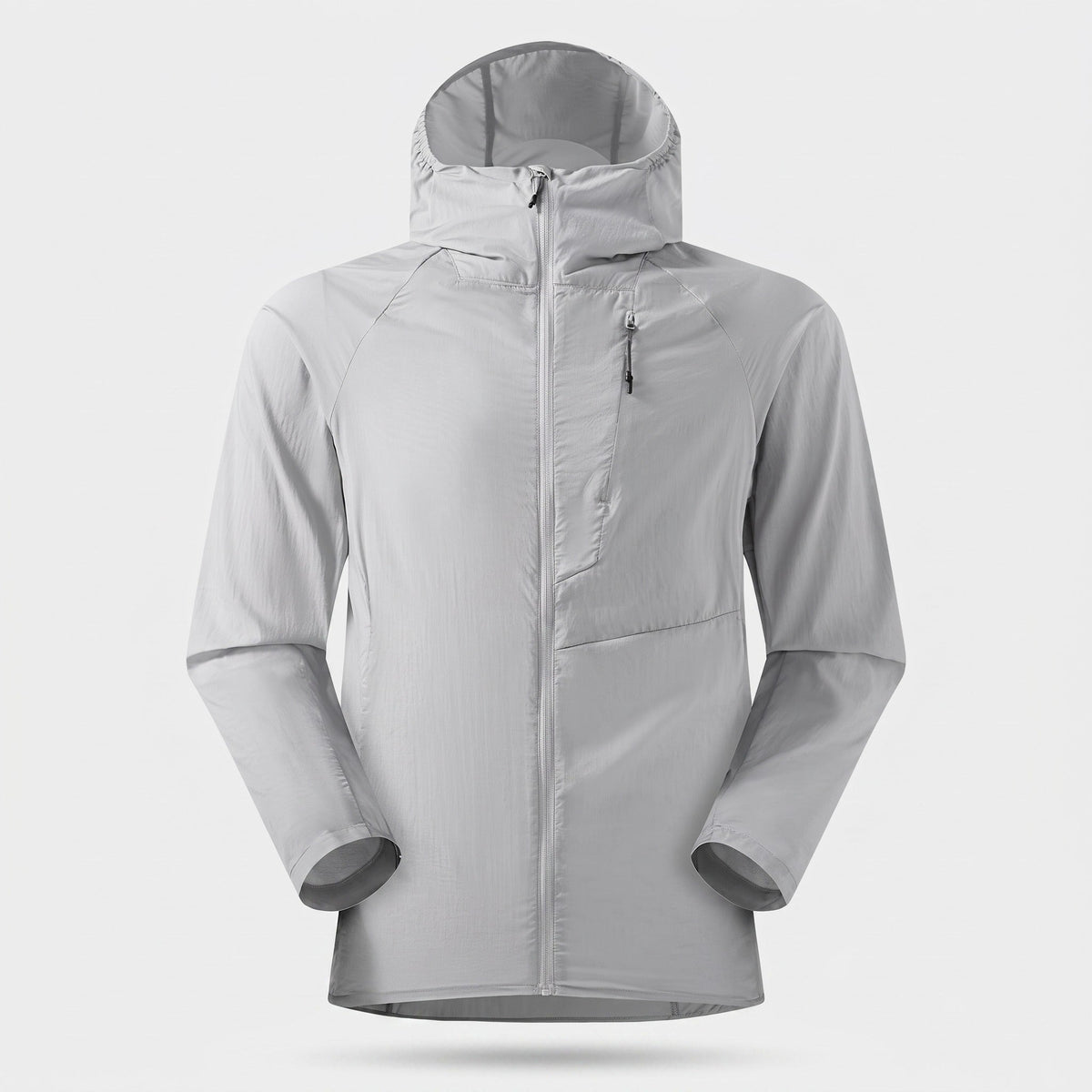 Herren Windbreaker leicht – packbare Jacke mit Kapuze, UPF 50+