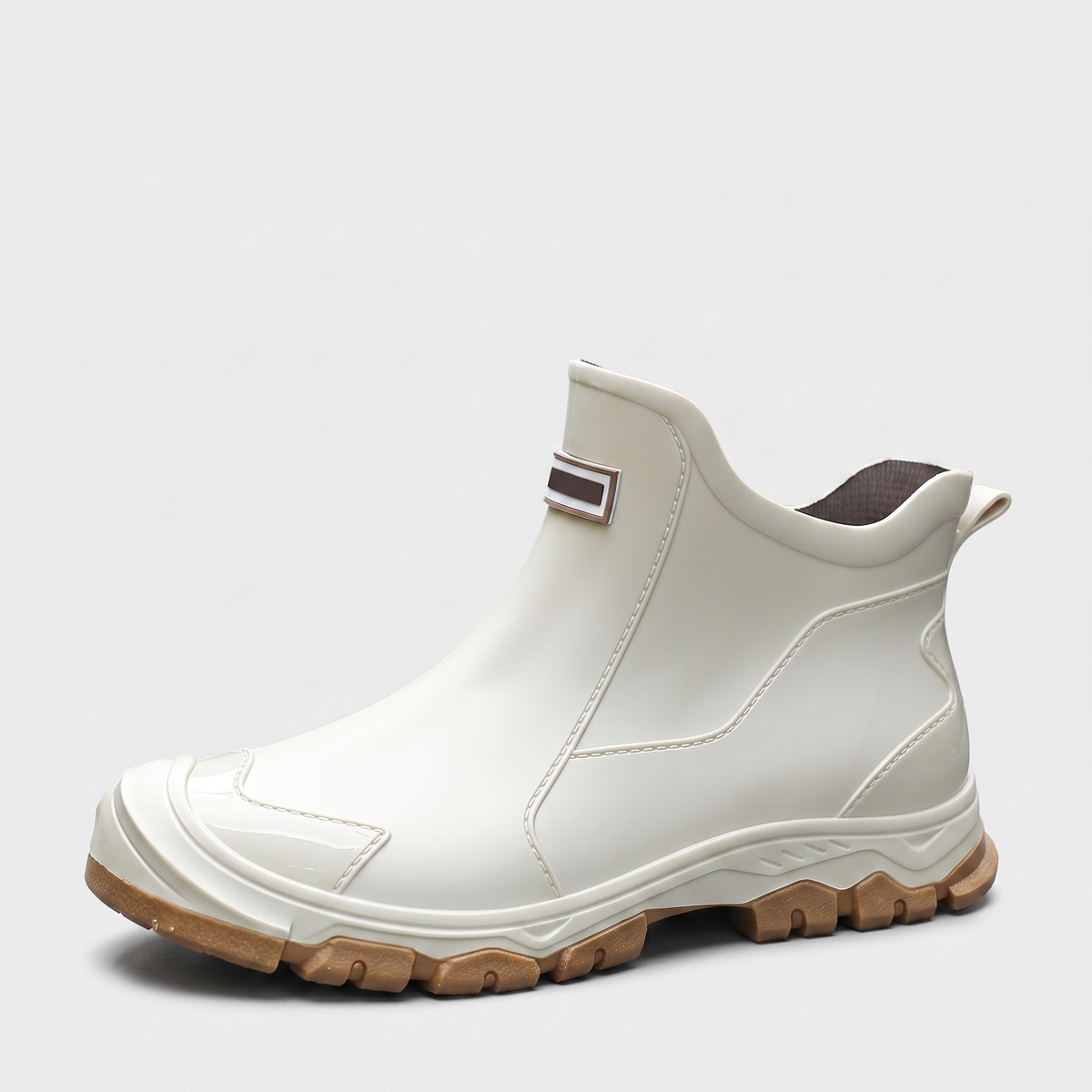 Knöchelhohe Gummistiefel – kurze wasserdichte Wellington-Boots zum Reinschlüpfen