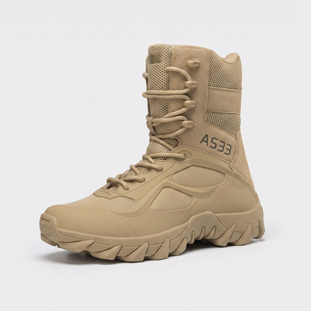 Herren Wanderstiefel mit Seitenreißverschluss – Schnür-Wanderschuhe mit Profilsohle