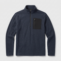 Herren Quarter-Zip-Pullover – strukturierter Fleece-Midlayer mit Brusttasche