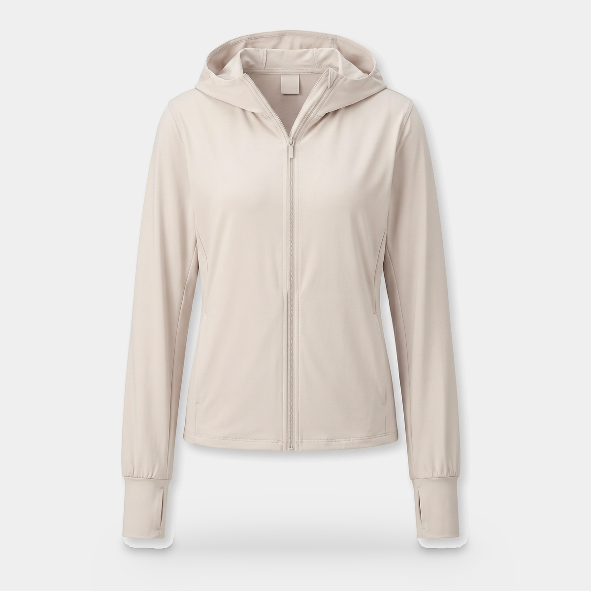 Damen Sonnenhoodie mit Reißverschluss – leichte UV-Schutzjacke