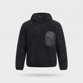 Fleece-Hoodie – Sherpa-Pullover mit Kapuze und Reißverschlusstasche