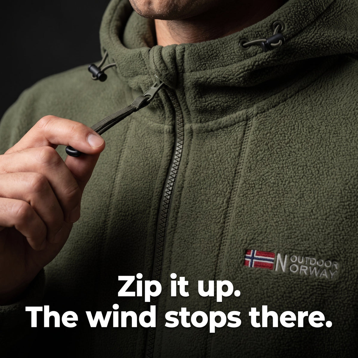 Herren Winddichte Fleecejacke – atmungsaktive Outdoor-Schicht