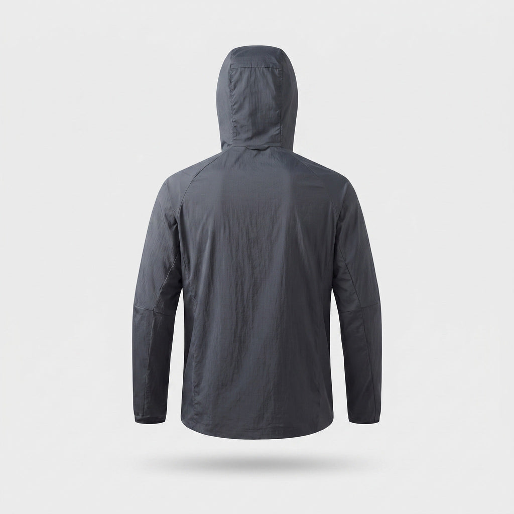 Herren Windbreaker leicht – packbare Jacke mit Kapuze, UPF 50+