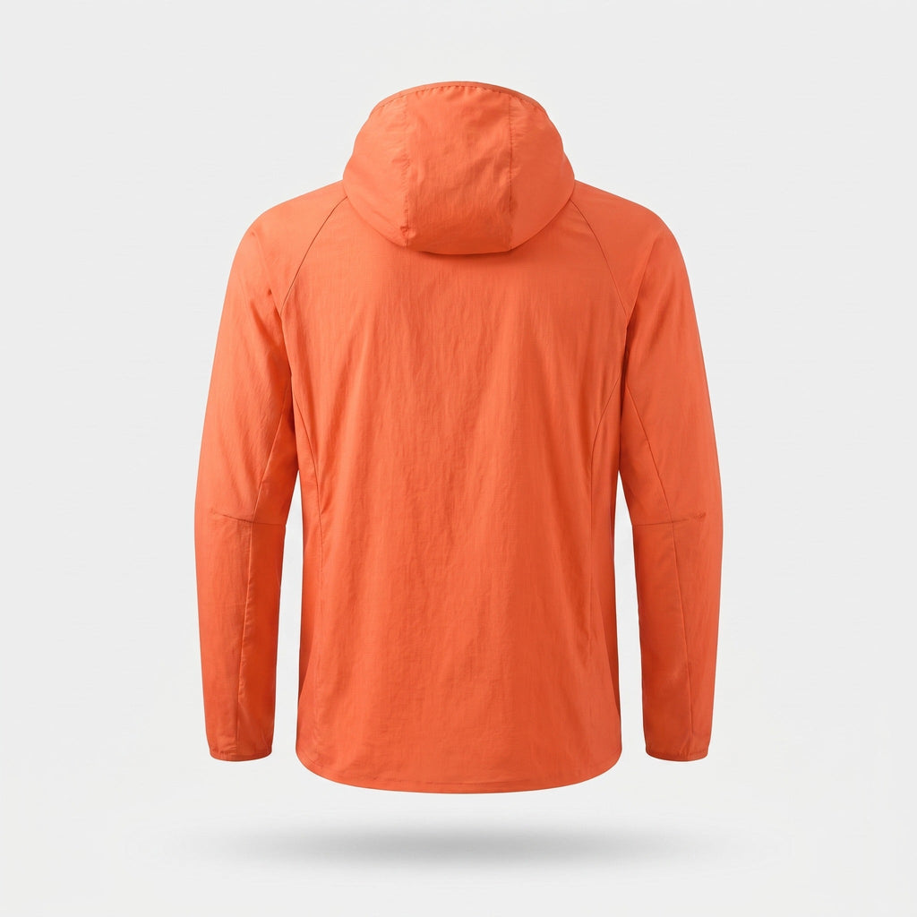 Herren Windbreaker leicht – packbare Jacke mit Kapuze, UPF 50+