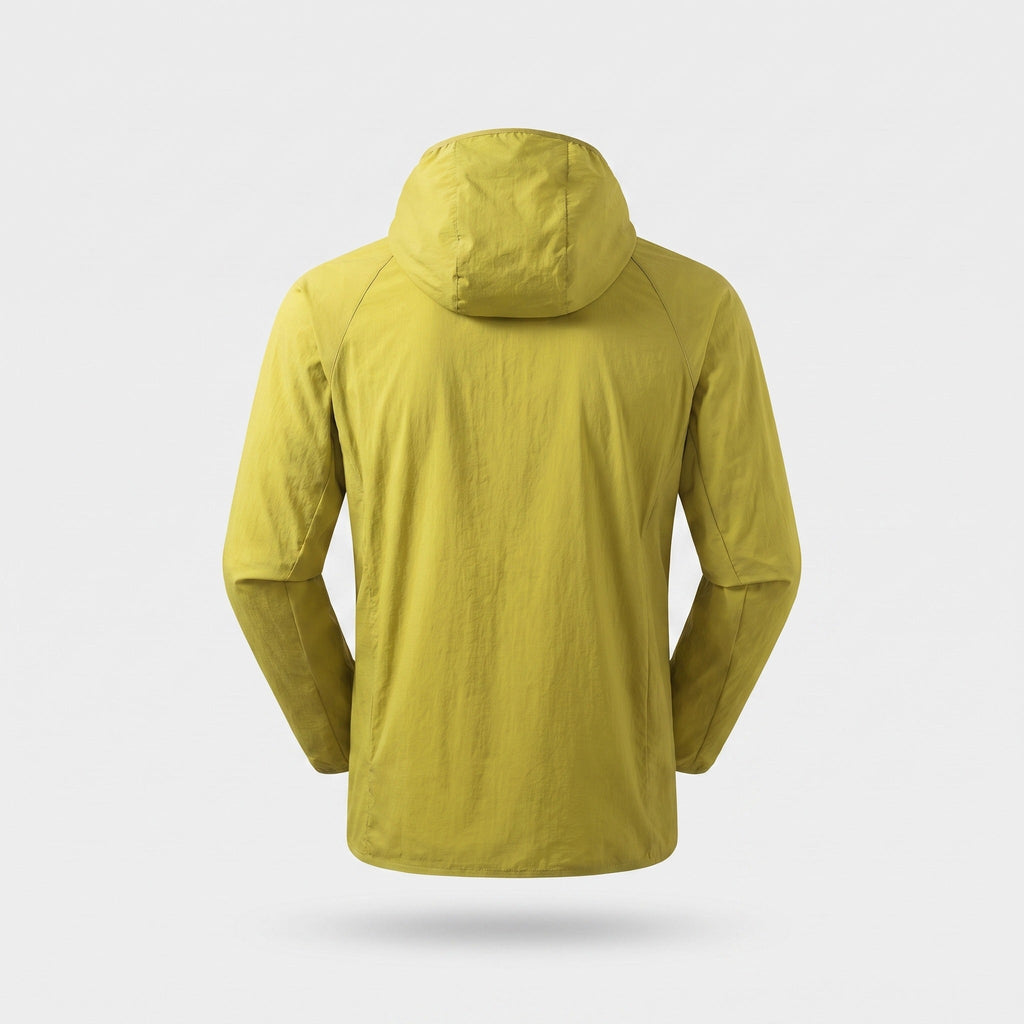 Herren Windbreaker leicht – packbare Jacke mit Kapuze, UPF 50+
