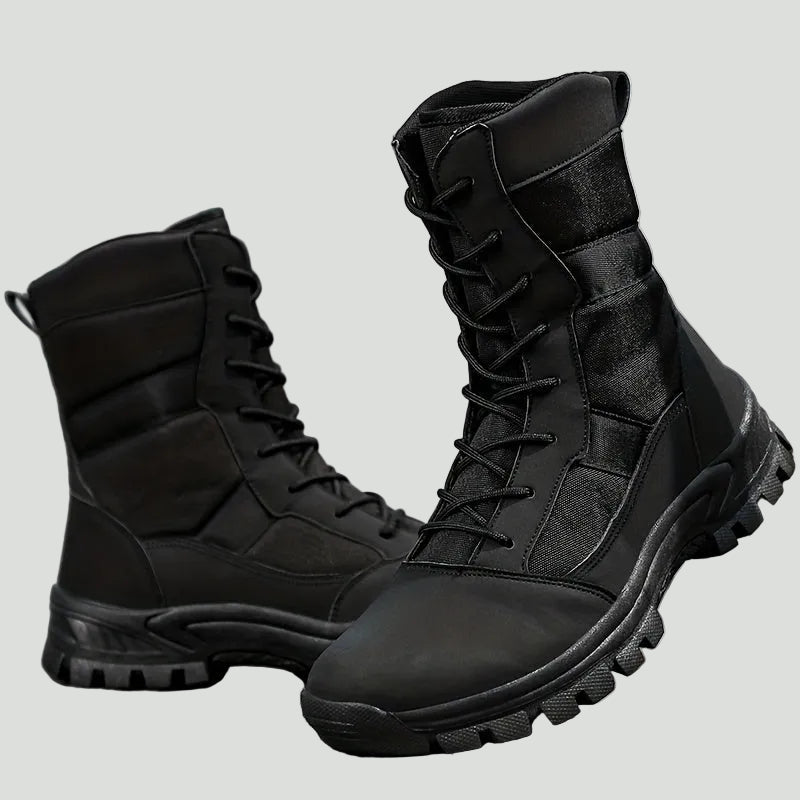 Camouflage High-Top-Wanderstiefel – atmungsaktiv, Schnürung
