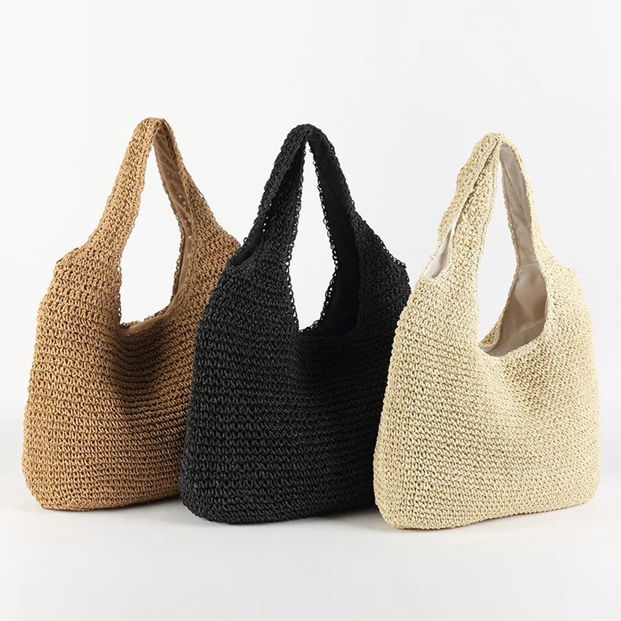 Clinbands | Marlene Elegante Stroh-Strandtasche
