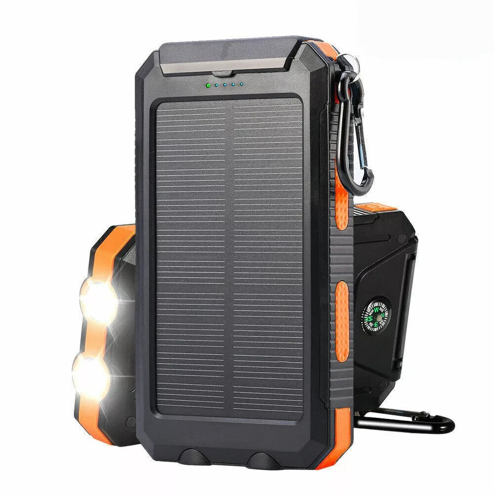 Solar-Powerbank Pro 20.000mAh – mit Doppel-Taschenlampe