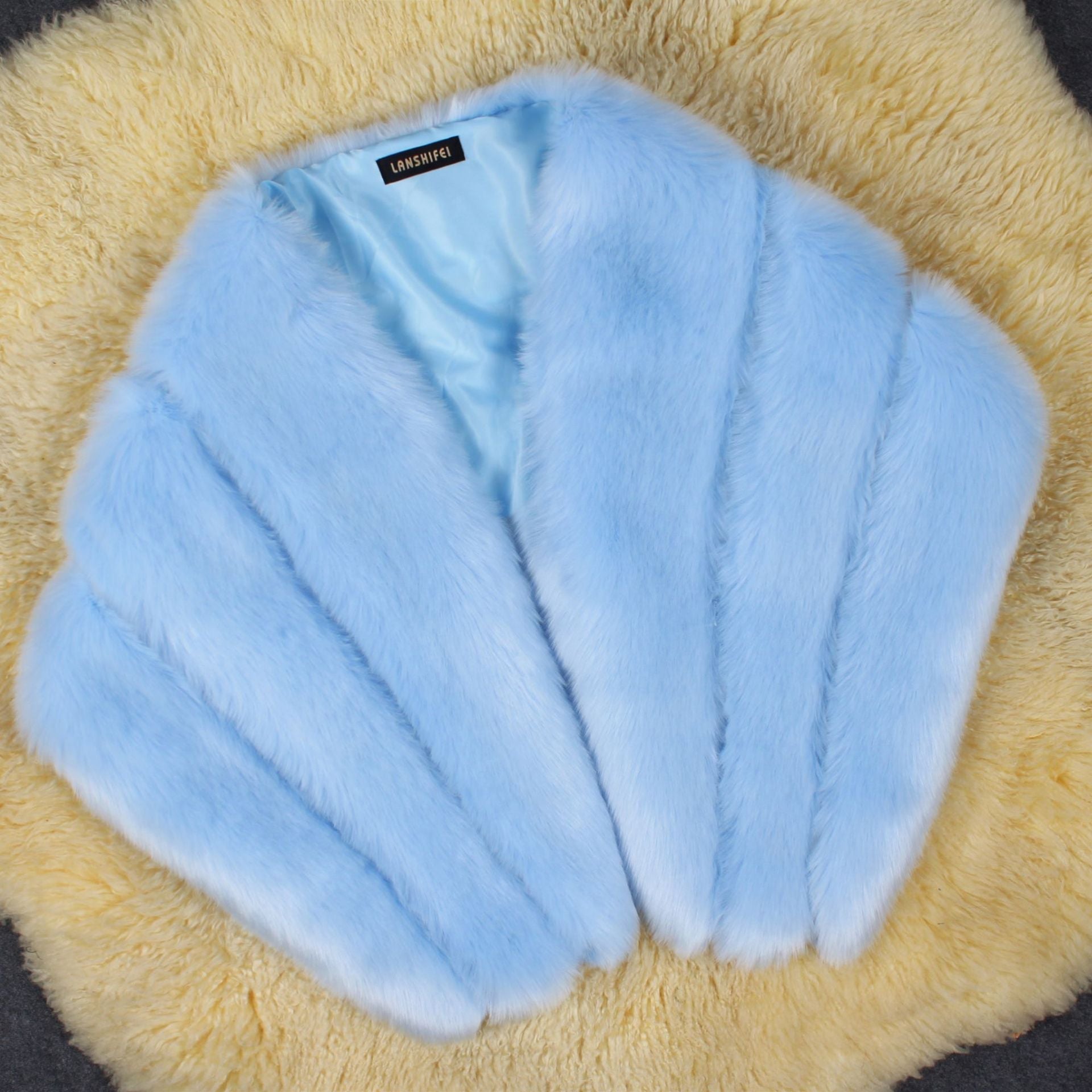 Damen Eleganter Kunstpelz-Cape Clinbands