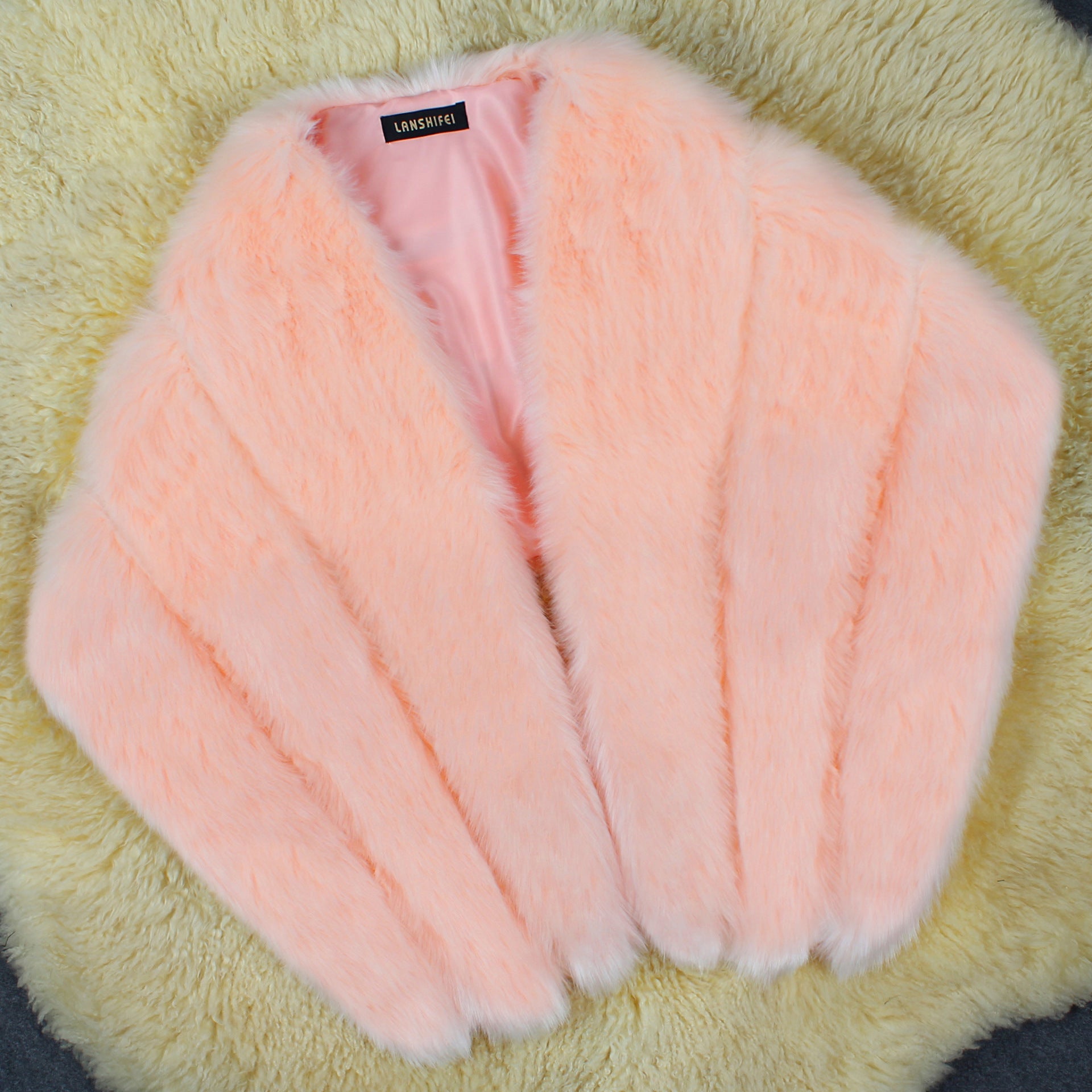 Damen Eleganter Kunstpelz-Cape Clinbands