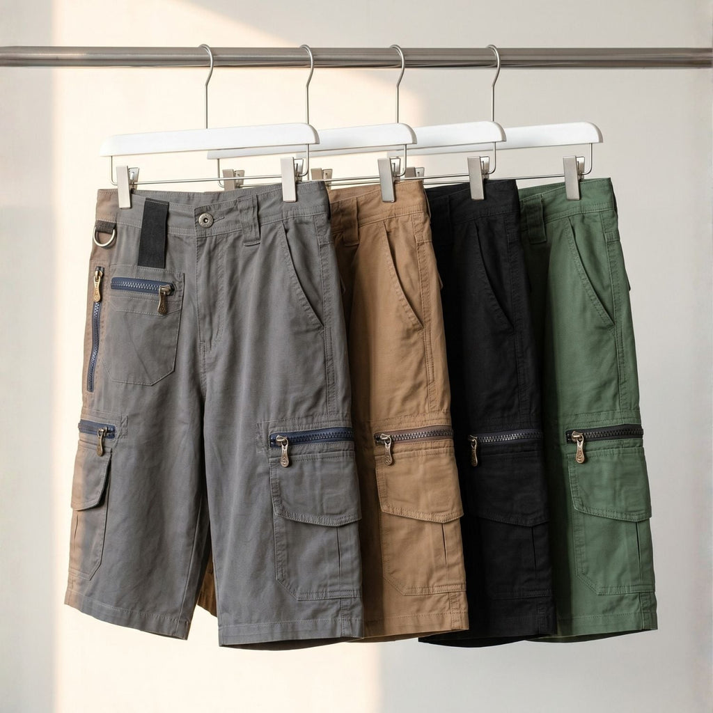 Herren Outdoor-Cargoshorts 10 Taschen – Baumwolle, zum Wandern und Angeln