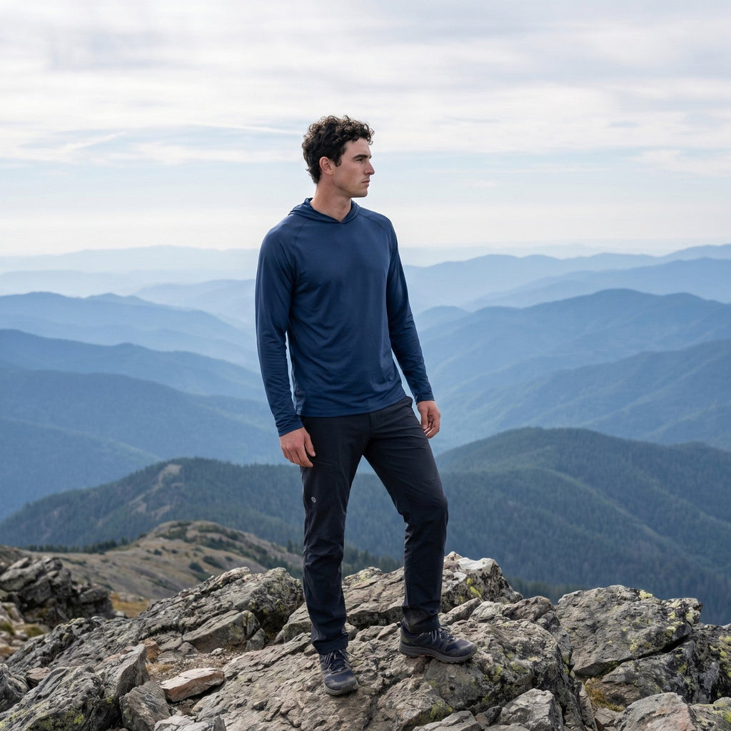 Herren UPF 50+ Sonnenhoodie – leicht, schnelltrocknend