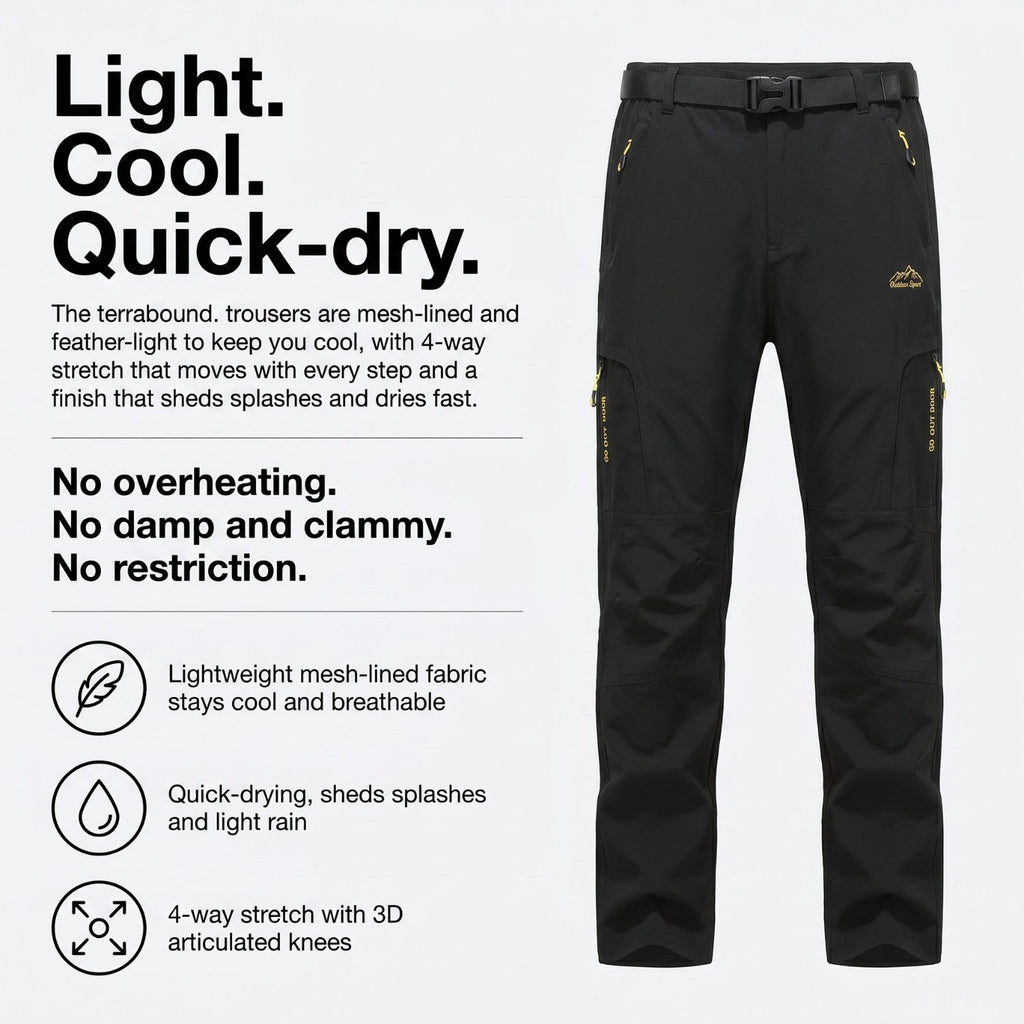 Herren Wanderhose leicht – schnelltrocknend, Stretch