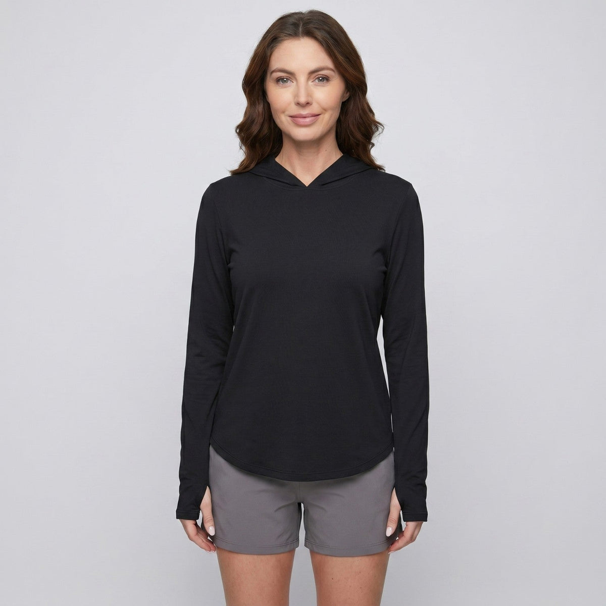 Damen Sonnenhoodie leicht – UPF 50+ UV-Schutzoberteil mit Kapuze
