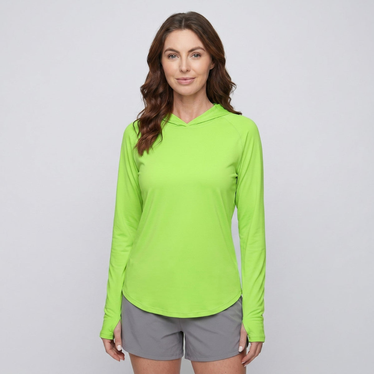 Damen Sonnenhoodie leicht – UPF 50+ UV-Schutzoberteil mit Kapuze