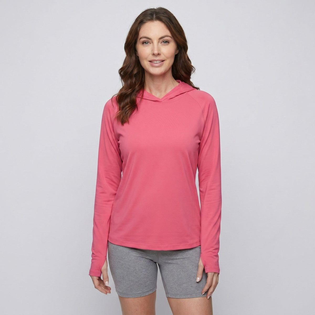 Damen Sonnenhoodie leicht – UPF 50+ UV-Schutzoberteil mit Kapuze